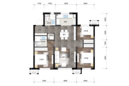 保利·和光屿湖3室2厅1厨2卫建面104.00㎡