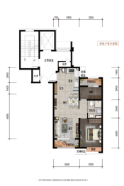 华润置地|时代之城2室2厅1厨1卫建面84.00㎡