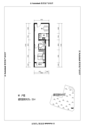 华发全运首府1室1厅1厨1卫建面52.00㎡